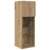 vidaXL TV Wall Units 5 pcs Black Oak 60 x 30 x 30 cm Engineered Wood