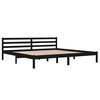 vidaXL Bed Frame without Mattress Solid Wood Pine 200x200cm Black