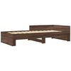 vidaXL Bed Frame without Mattress Brown Oak 75x190 cm Small Single Engineered Wood