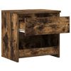 vidaXL Bedside Cabinet Smoked Oak 40x30x39 cm Engineered Wood