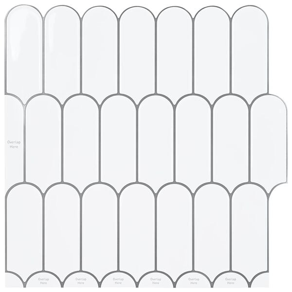 vidaXL Decorative Stickers 10 pcs White Grey 30 x 30 x 0.8 cm