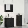 vidaXL Bathroom Furniture Set 3 pcs Black Engineered wood & Metal