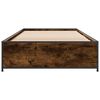 vidaXL Bed Frame without Mattress Smoked Oak 90x190 cm Single