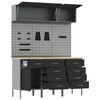 vidaXL Work Cabinet Set with Drawer with Storage Manual 8 pcs Black