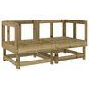 vidaXL 7 Piece Garden Lounge Set Impregnated Wood Pine