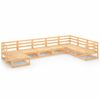 vidaXL 8 Piece Garden Lounge Set Solid Wood Pine