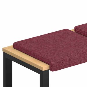 vidaXL Bench Cushion 2 pcs Fabric Wine Red Depth 35 cm