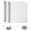 vidaXL Light Shaft Cover with Clips 2 pcs 70 x 190 cm Aluminum Silver