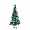 vidaXL Artificial Pre-lit Christmas Tree Green 120 cm PVC and Metal