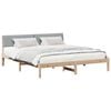 vidaXL Bed frame Brown and light grey 180 x 200 cm Solid pine wood