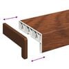 vidaXL Window Sill Brown Wood 60 x 10 x 4.5 cm PVC