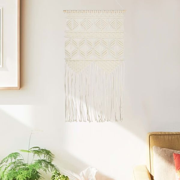vidaXL Macrame Wall Hanger 40x80 cm Cotton