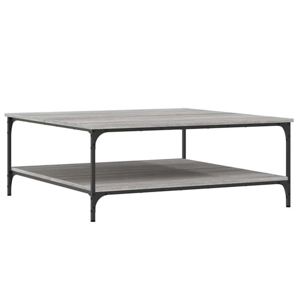 vidaXL Coffee Table Grey Sonoma 100x100x40 cm Engineered Wood