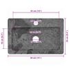 vidaXL Sink Grey 38x24x6.5 cm Marble