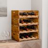vidaXL Wine Racks 4 pcs for 16 Bottles Solid Mahogany Wood