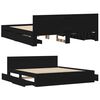 vidaXL Bed Frame with Headboard without Mattress Black 200x200 cm