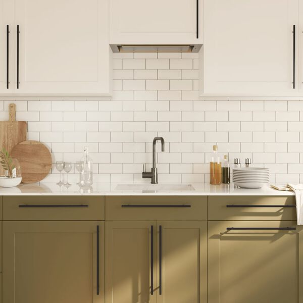 vidaXL Cabinet Handles 10 pcs Black 320 mm Stainless Steel