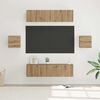 vidaXL TV Cabinet Set Wall-mounted 6 pcs Artisan Oak Engineered Wood