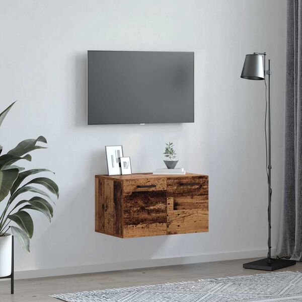 vidaXL Wall-Mounted Cabinet Old Wood 60 x 36.5 x 35 cm Engineered Wood