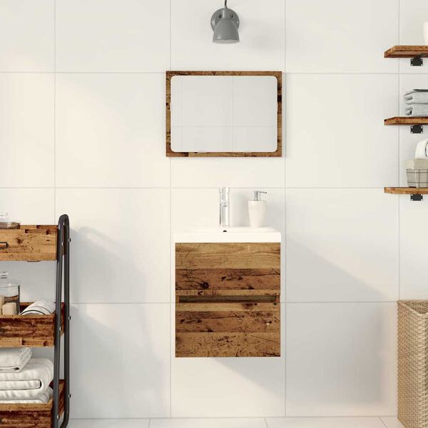 vidaXL Sink Cabinet Black oak 41 x 39 x 62 cm Engineered wood