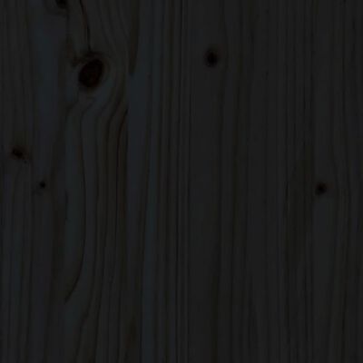 vidaXL Log Holder Black 33.5x30x110 cm Solid Wood Pine