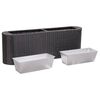 vidaXL Garden Raised Bed 120x24x40 cm Poly Rattan Black