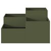 vidaXL Garden Planter Olive green 100 x 100 x 48 cm Steel