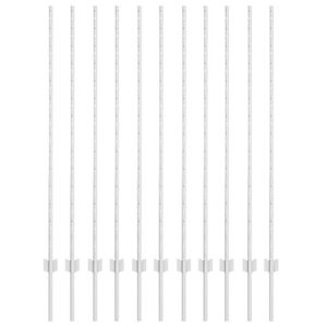 vidaXL Embedded Fence Post 11 pcs Silver 180 cm Powder-Coated Steel