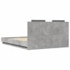 vidaXL Bed Frame without Mattress Concrete Grey 140x200 cm