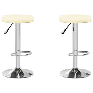 vidaXL Bar Stools 2 pcs Cream Faux Leather