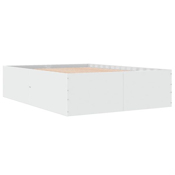 vidaXL Bed Frame without Mattress White 140x190 cm
