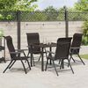 vidaXL Garden Dining Set 5 pcs Black coffee Poly rattan