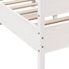 vidaXL Bed Frame without Mattress White 135x190 cm Double Solid Wood Pine