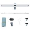vidaXL 360&deg; Shower Drain with Slim Model Silver 70 cm
