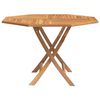 vidaXL Folding Garden Table 110x110x75 cm Solid Wood Teak