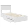 vidaXL Storage Bed with Headboard White 75 x 190 cm Engineered Wood