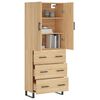 vidaXL Highboard Sonoma Oak 69.5x34x180 cm Engineered Wood