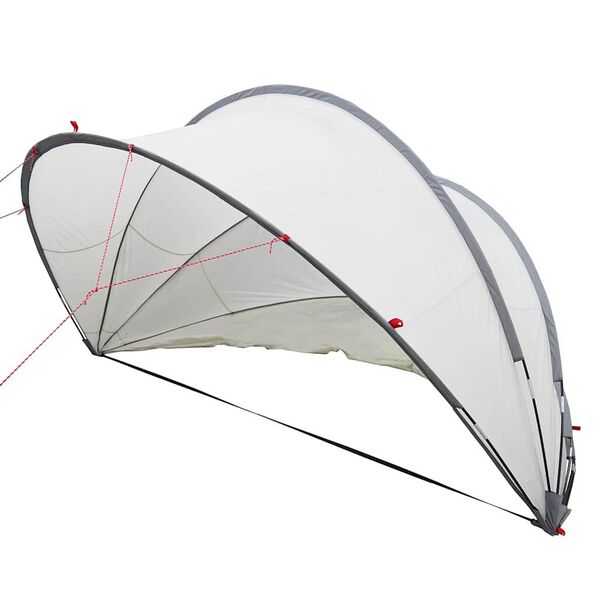 vidaXL Pool Dome Folding Manual Grey and Orange 405 x 405 x 192 cm