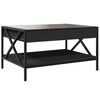 vidaXL Coffee Table with Infinity LED Black 70x50x38 cm