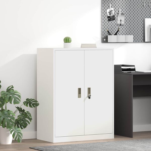 vidaXL Storage Cabinet White 80 x 40 x 105 cm Steel