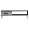 vidaXL Coffee Table with Metal Legs Grey Solid Wood Pine OSLO