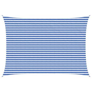 vidaXL Sunshade Sail Blue and White 3.5 x 4.5 m HDPE