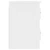 vidaXL Wall-mounted Bedside Cabinet High Gloss White 41.5x36x53cm