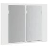 vidaXL LED Bathroom Mirror Cabinet High Gloss White 60x12x45 cm Acrylic