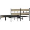 vidaXL Bed Frame without Mattress Sonoma Oak 160x200 cm Engineered Wood
