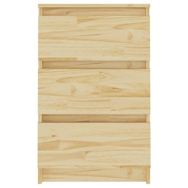 vidaXL Bedside Cabinet 40x29.5x64 cm Solid Pine Wood