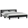 vidaXL Bed Frame without Mattress Black 180x200 cm