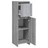 vidaXL Bathroom Cabinet Grey Sonoma 30x30x95 cm Engineered Wood