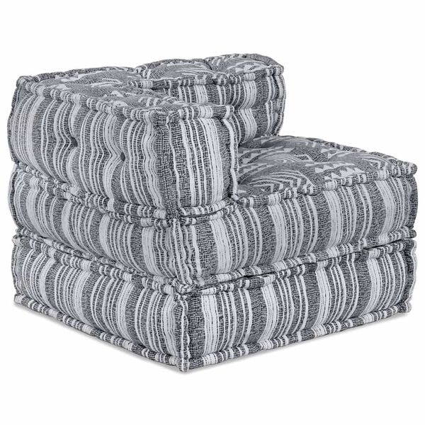 vidaXL Modular Corner Sofa Grey Print 70 x 70 x 56 cm Fabric