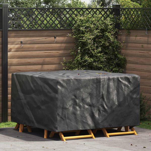 vidaXL Furniture Cover Plain Black 150 x 150 x 75 cm 600D